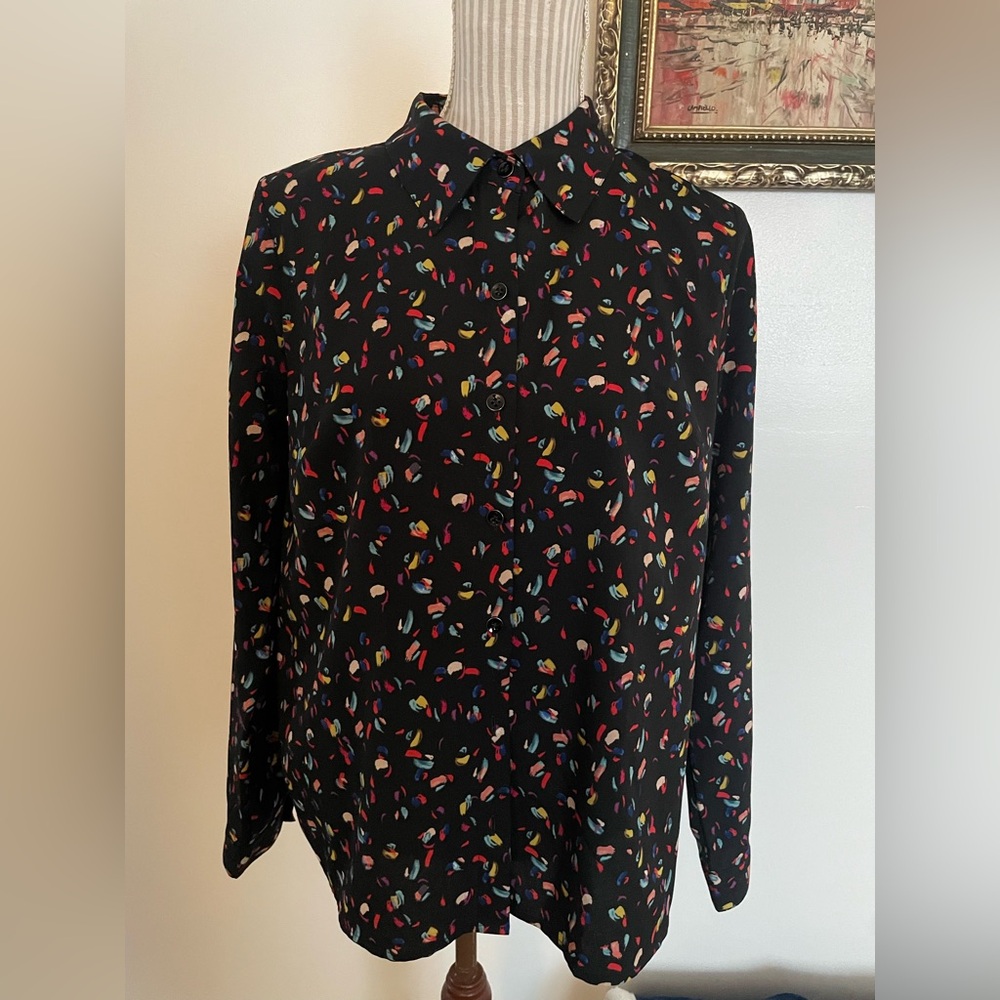 Cabi black and confetti button down small